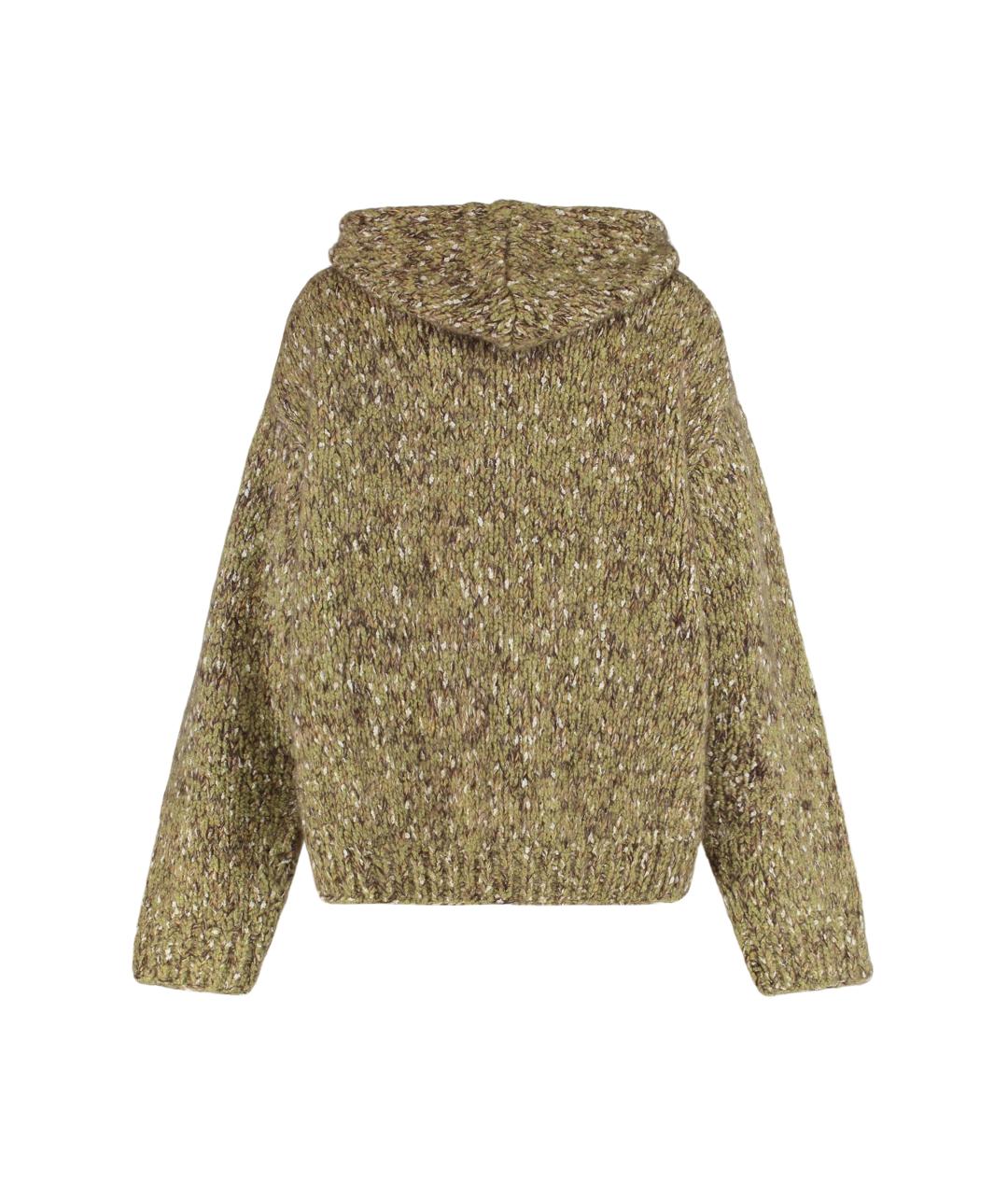 MIU MIU Зеленый кашемировый кардиган, фото 2