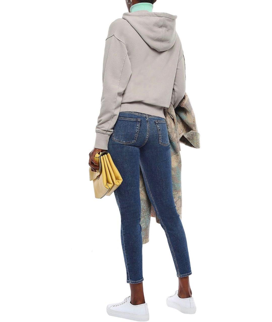 ACNE STUDIOS Синие хлопко-полиэстеровые джинсы слим, фото 3