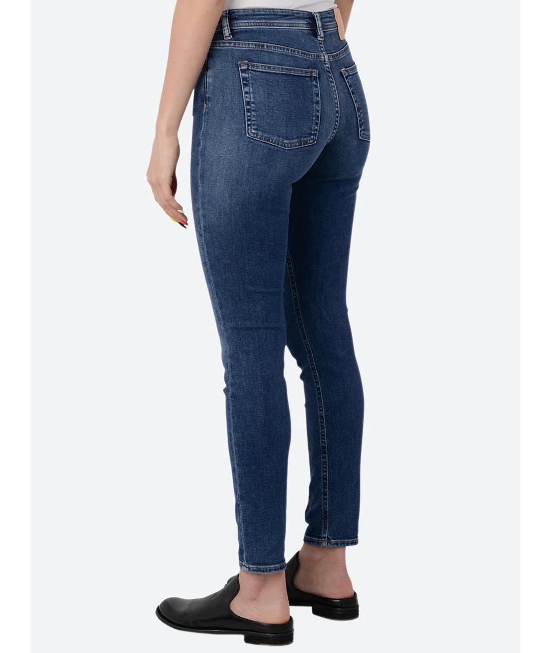 ACNE STUDIOS Синие хлопко-полиэстеровые джинсы слим, фото 4