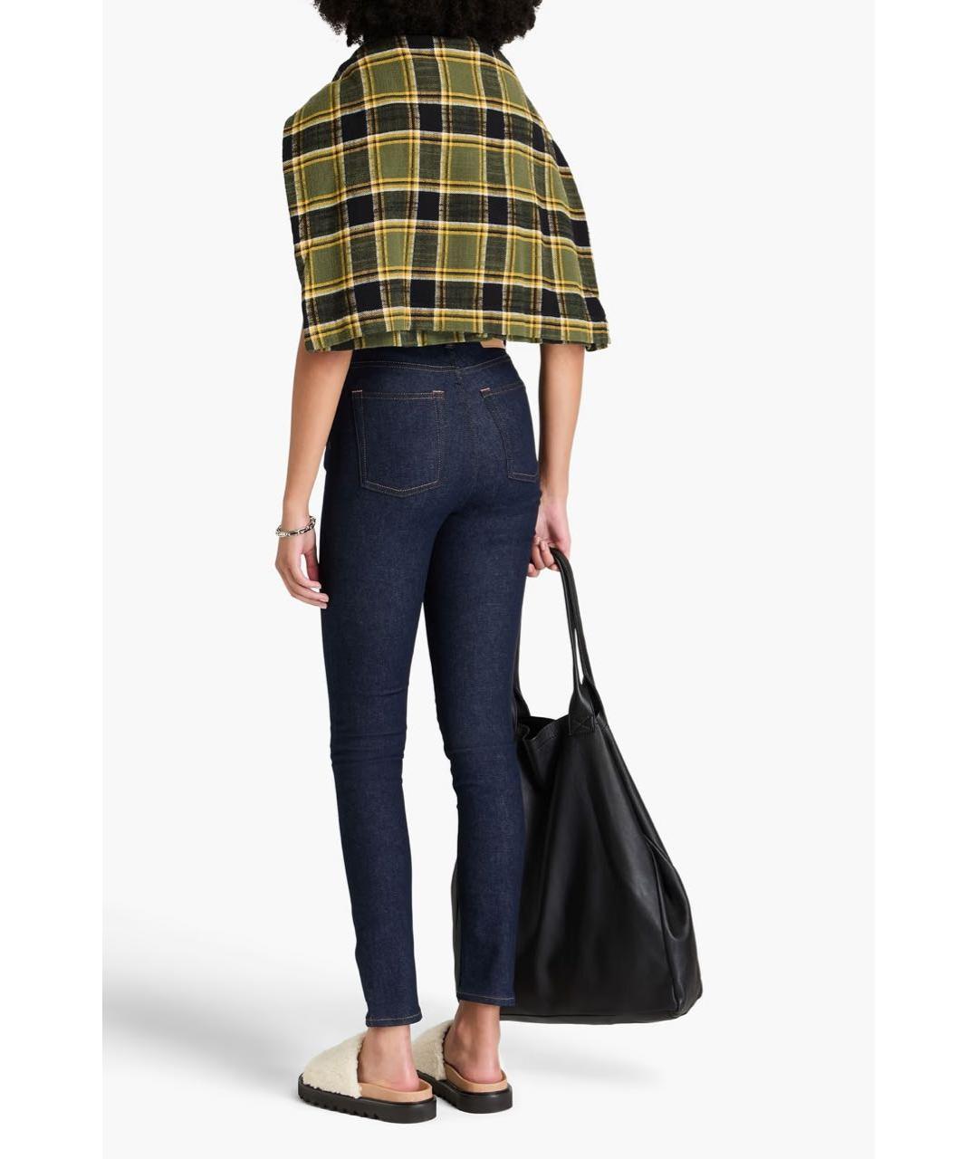 ACNE STUDIOS Темно-синие хлопко-полиэстеровые джинсы слим, фото 4