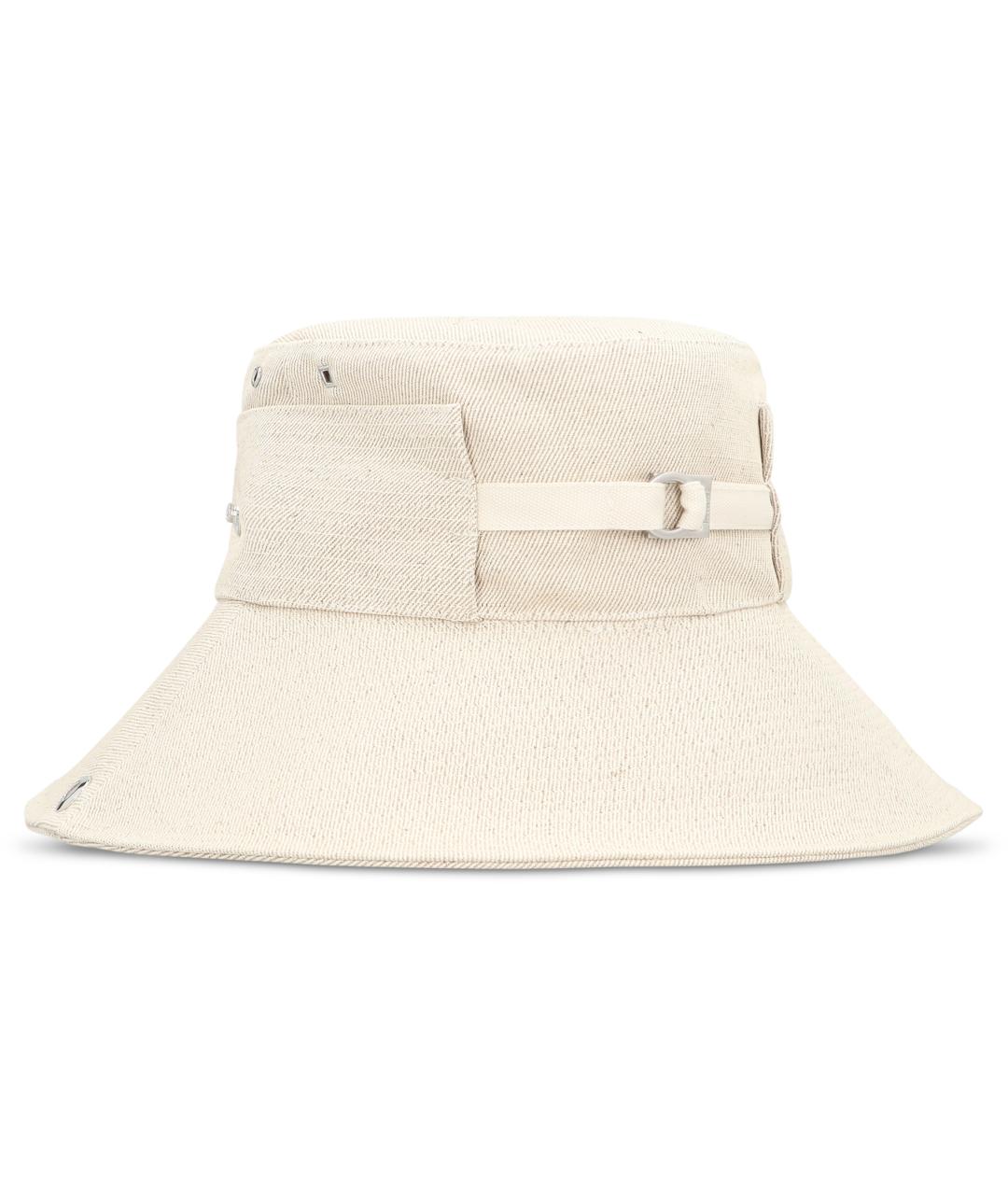 JACQUEMUS Бежевая хлопковая кепка/бейсболка, фото 3