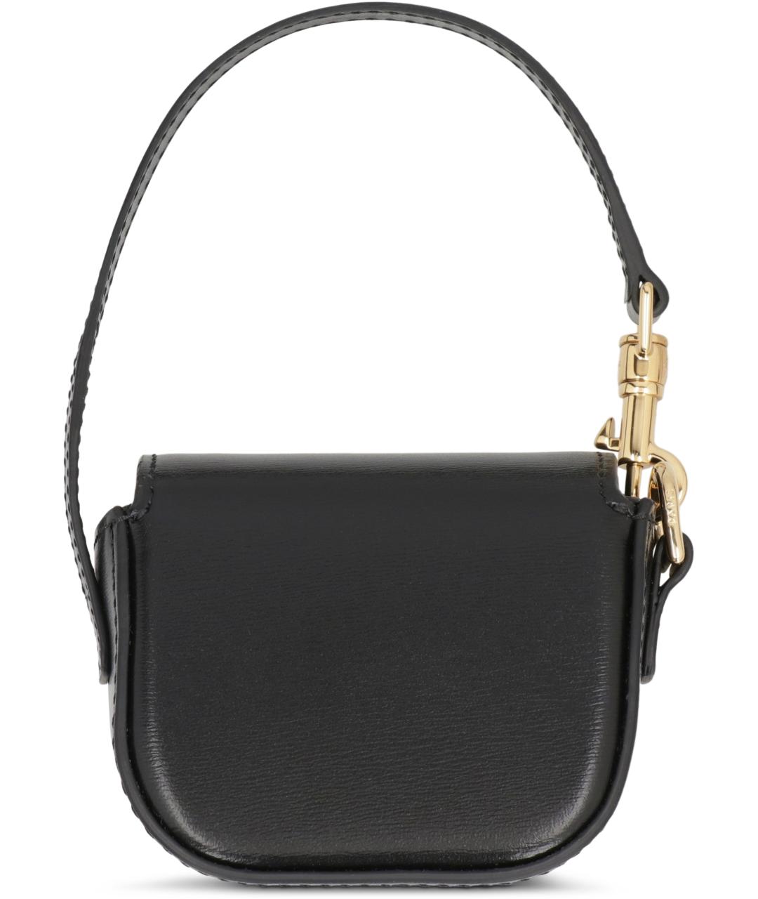 CELINE Черная кожаная сумка с короткими ручками, фото 3