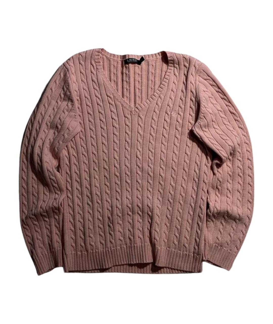 RALPH LAUREN Розовый хлопковый джемпер / свитер, фото 1