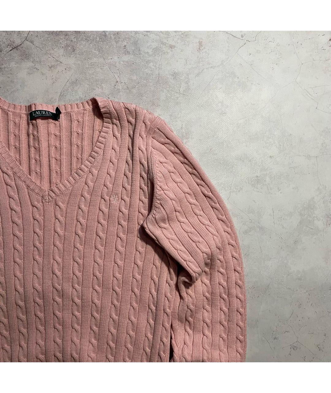 RALPH LAUREN Розовый хлопковый джемпер / свитер, фото 3