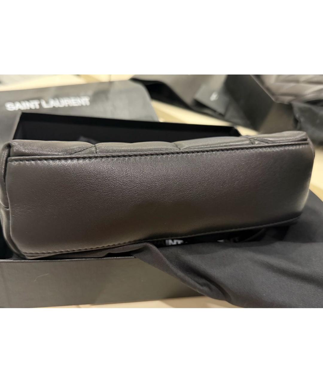 SAINT LAURENT Черная кожаная сумка через плечо, фото 6