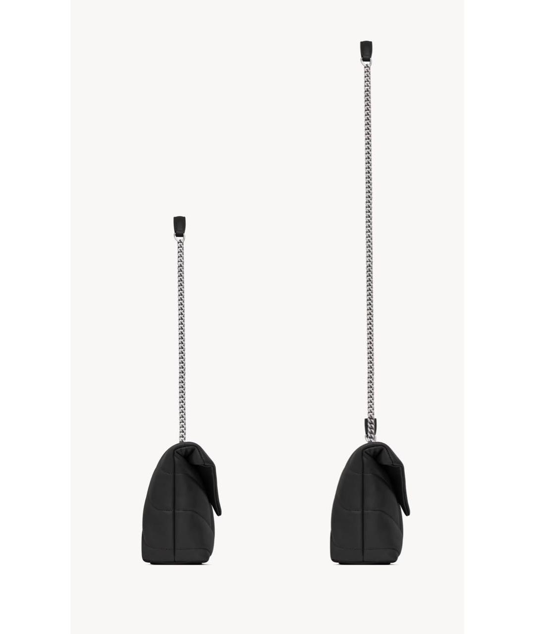 SAINT LAURENT Черная кожаная сумка через плечо, фото 3