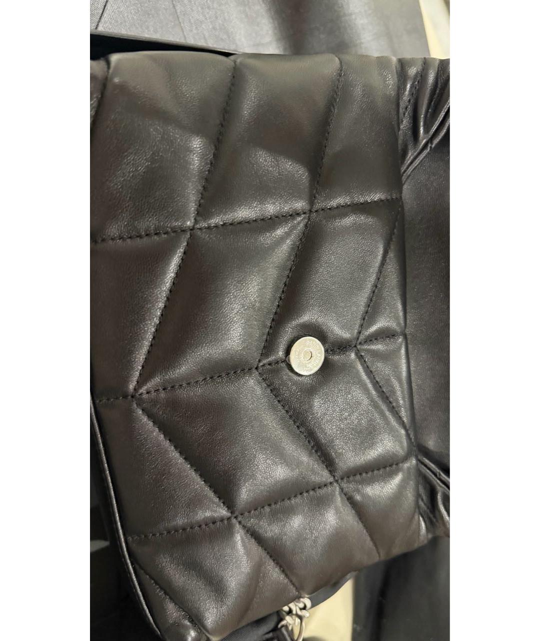 SAINT LAURENT Черная кожаная сумка через плечо, фото 7