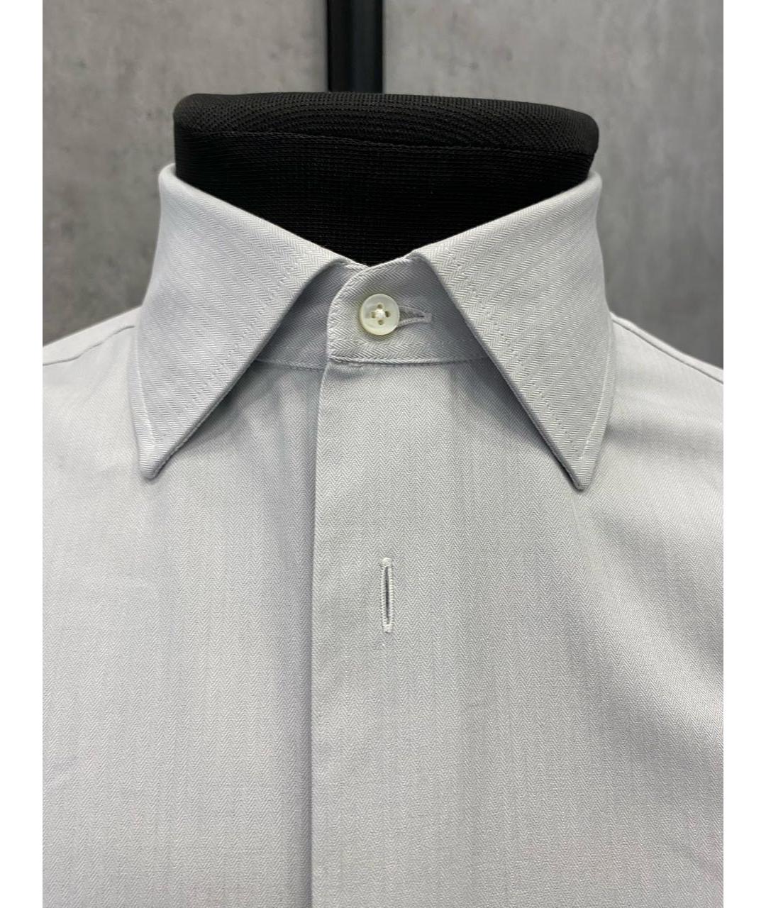 CANALI Серая хлопковая классическая рубашка, фото 2