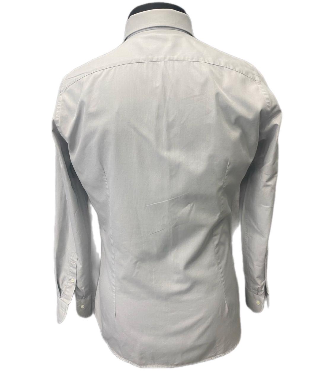 CANALI Серая хлопковая классическая рубашка, фото 5