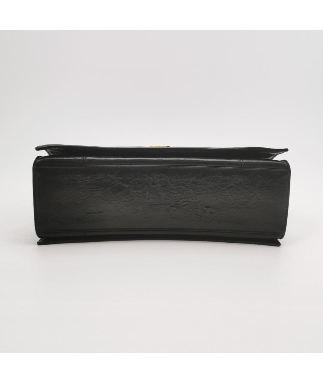 BALENCIAGA Черная кожаная сумка через плечо, фото 6