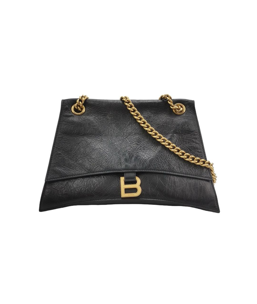 BALENCIAGA Черная кожаная сумка через плечо, фото 8