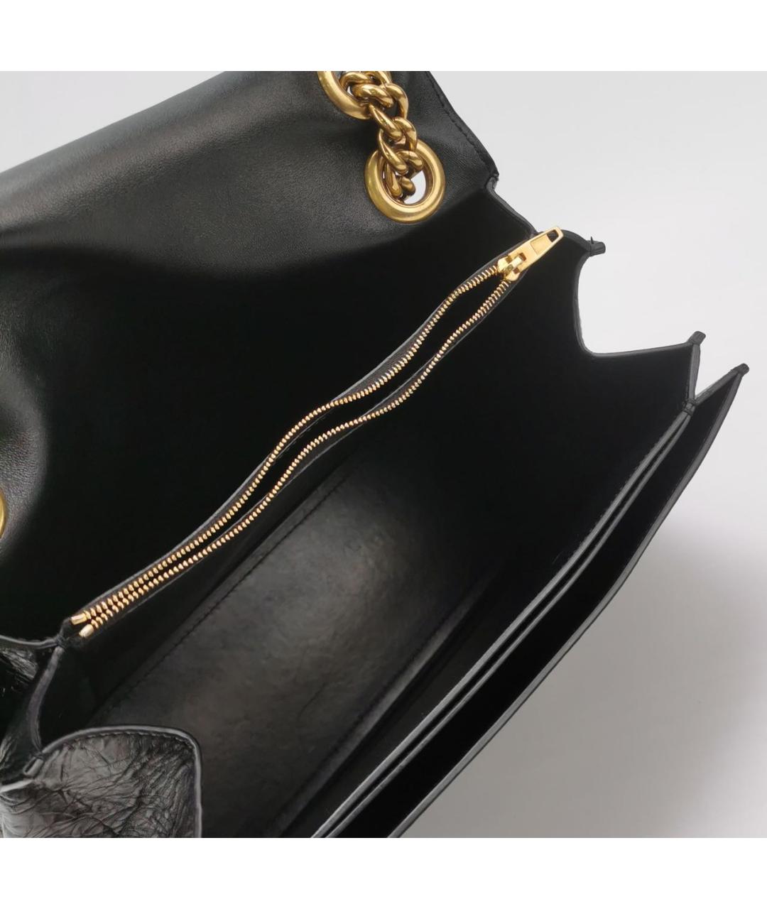 BALENCIAGA Черная кожаная сумка через плечо, фото 5