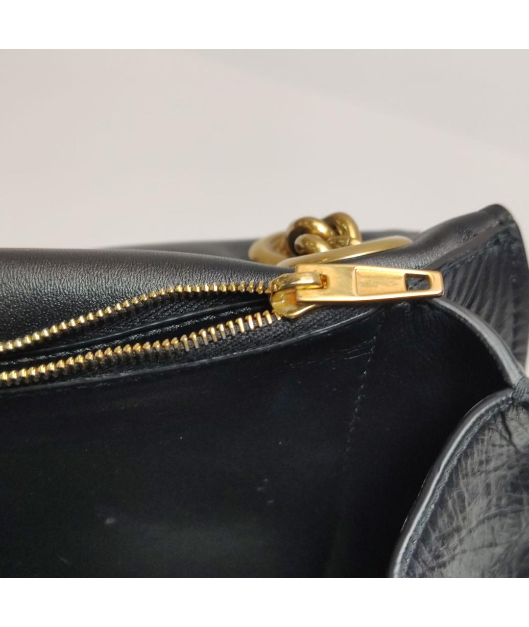 BALENCIAGA Черная кожаная сумка через плечо, фото 3