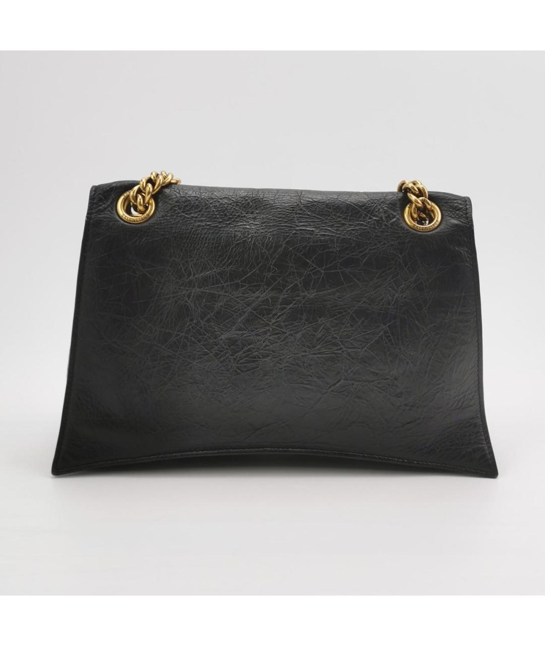 BALENCIAGA Черная кожаная сумка через плечо, фото 2