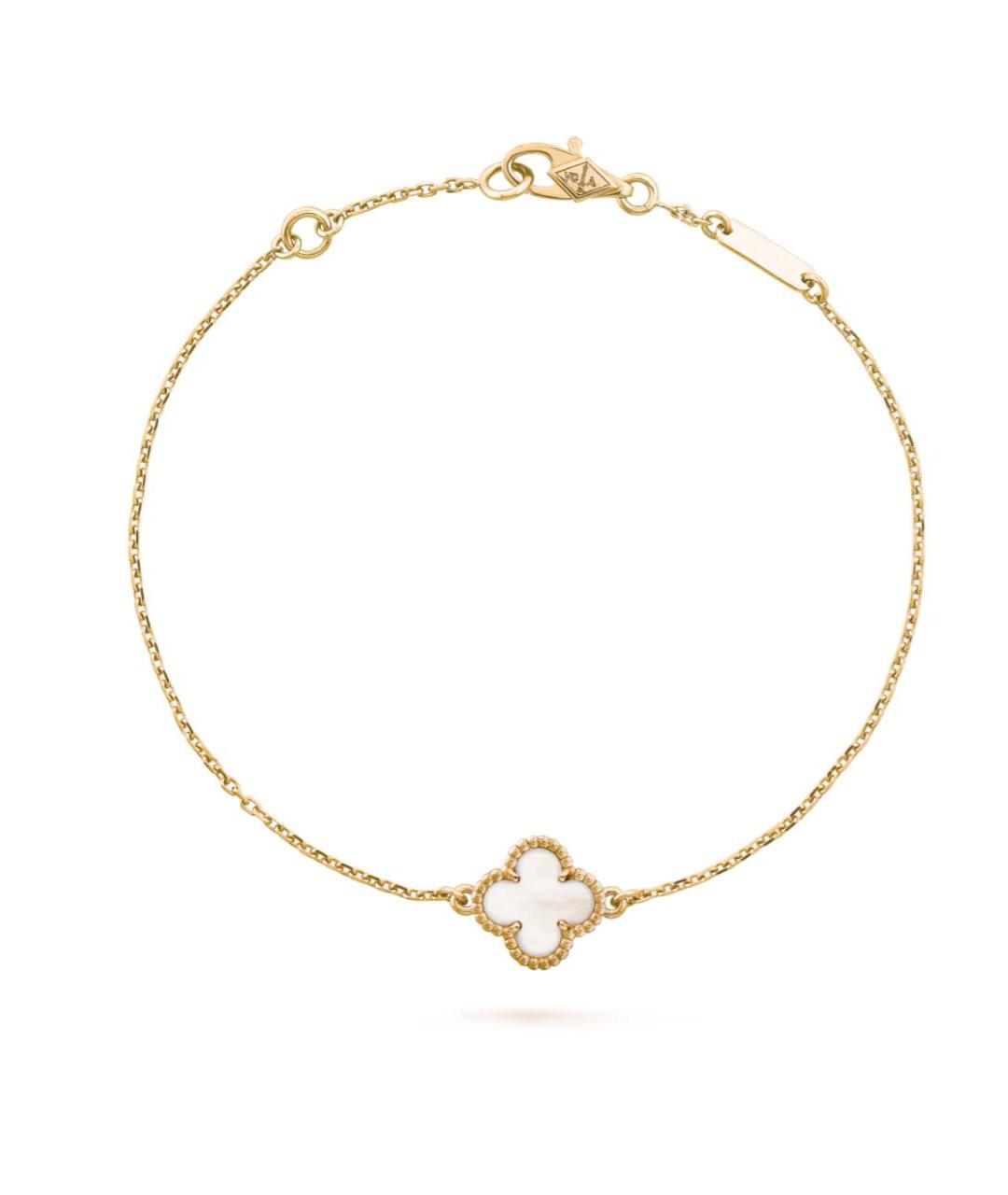 VAN CLEEF & ARPELS Белый браслет из желтого золота, фото 3