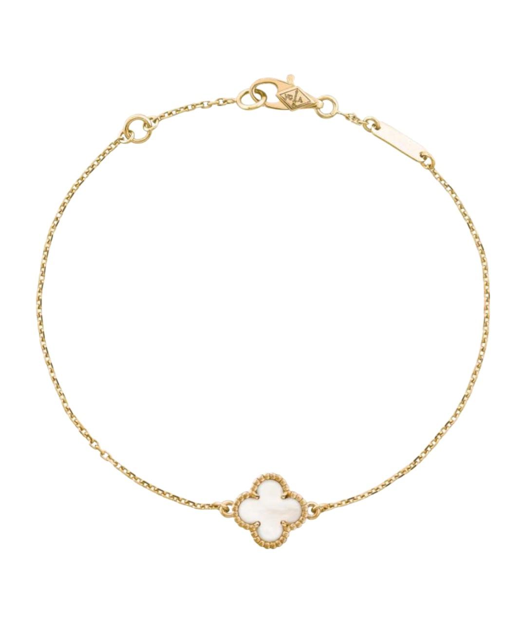 VAN CLEEF & ARPELS Белый браслет из желтого золота, фото 1