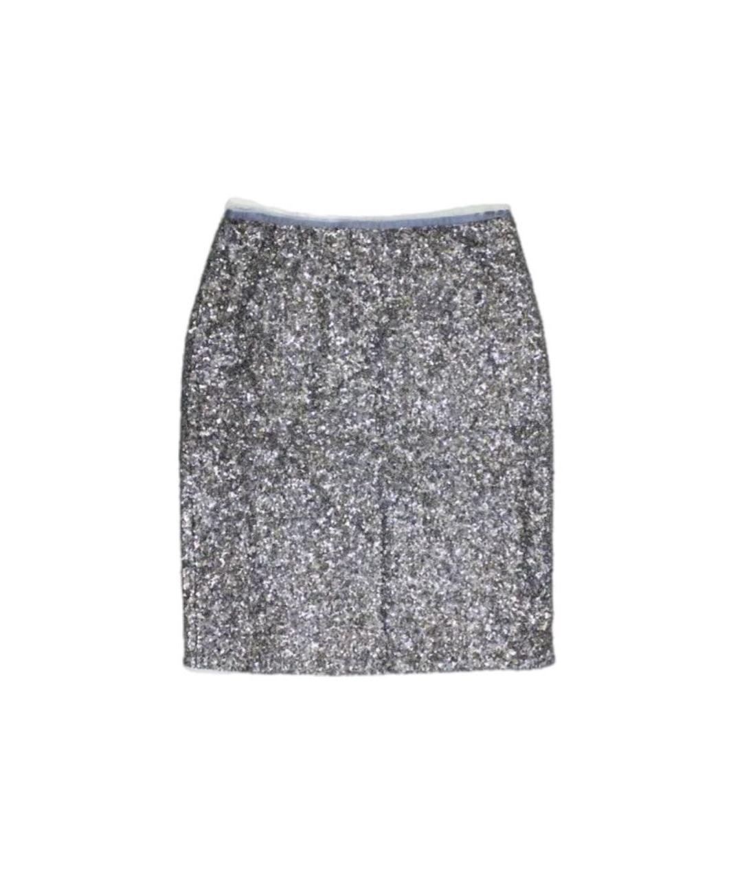 ZADIG & VOLTAIRE Серебряная полиэстеровая юбка мини, фото 6
