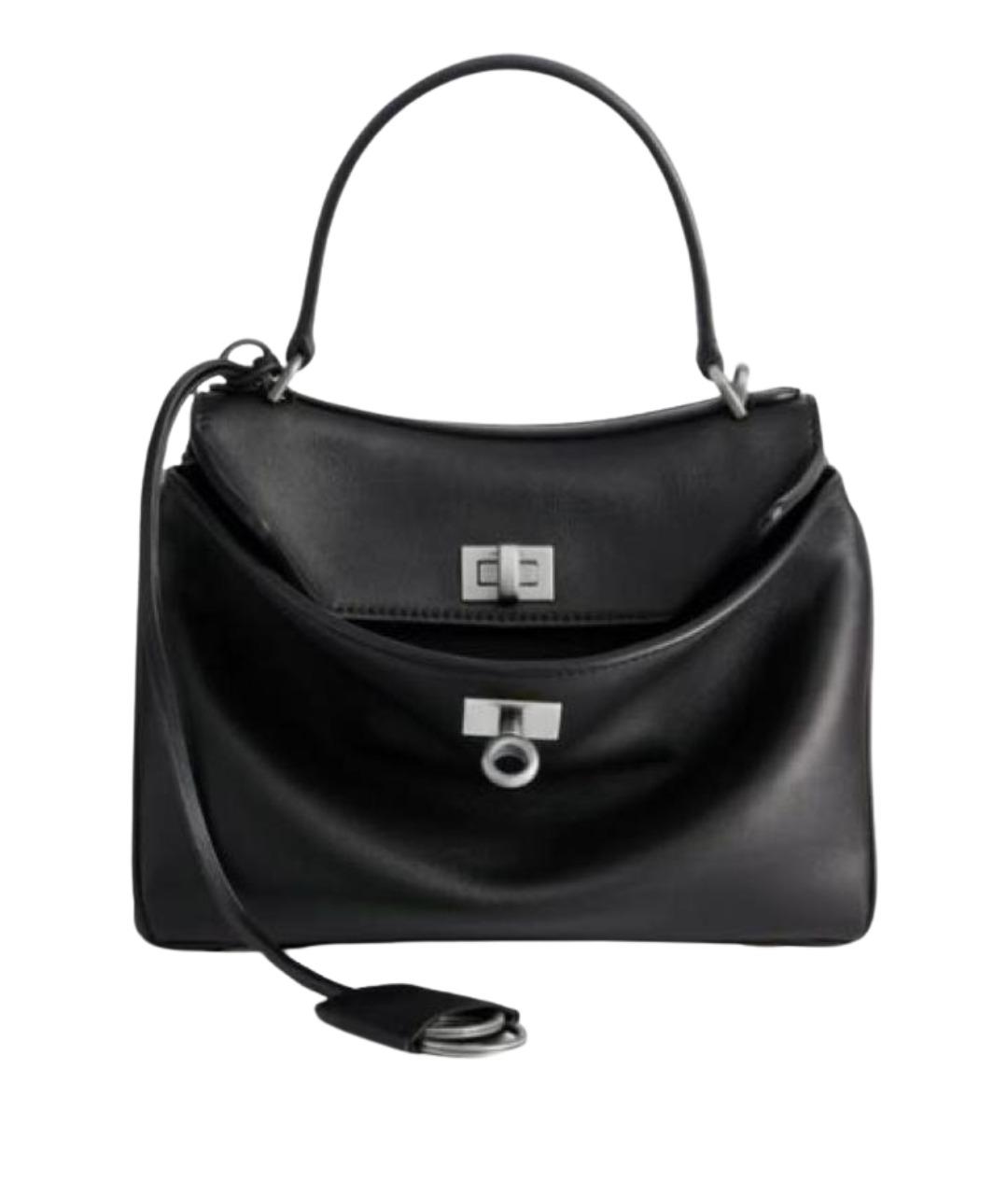 BALENCIAGA Черная кожаная сумка через плечо, фото 1