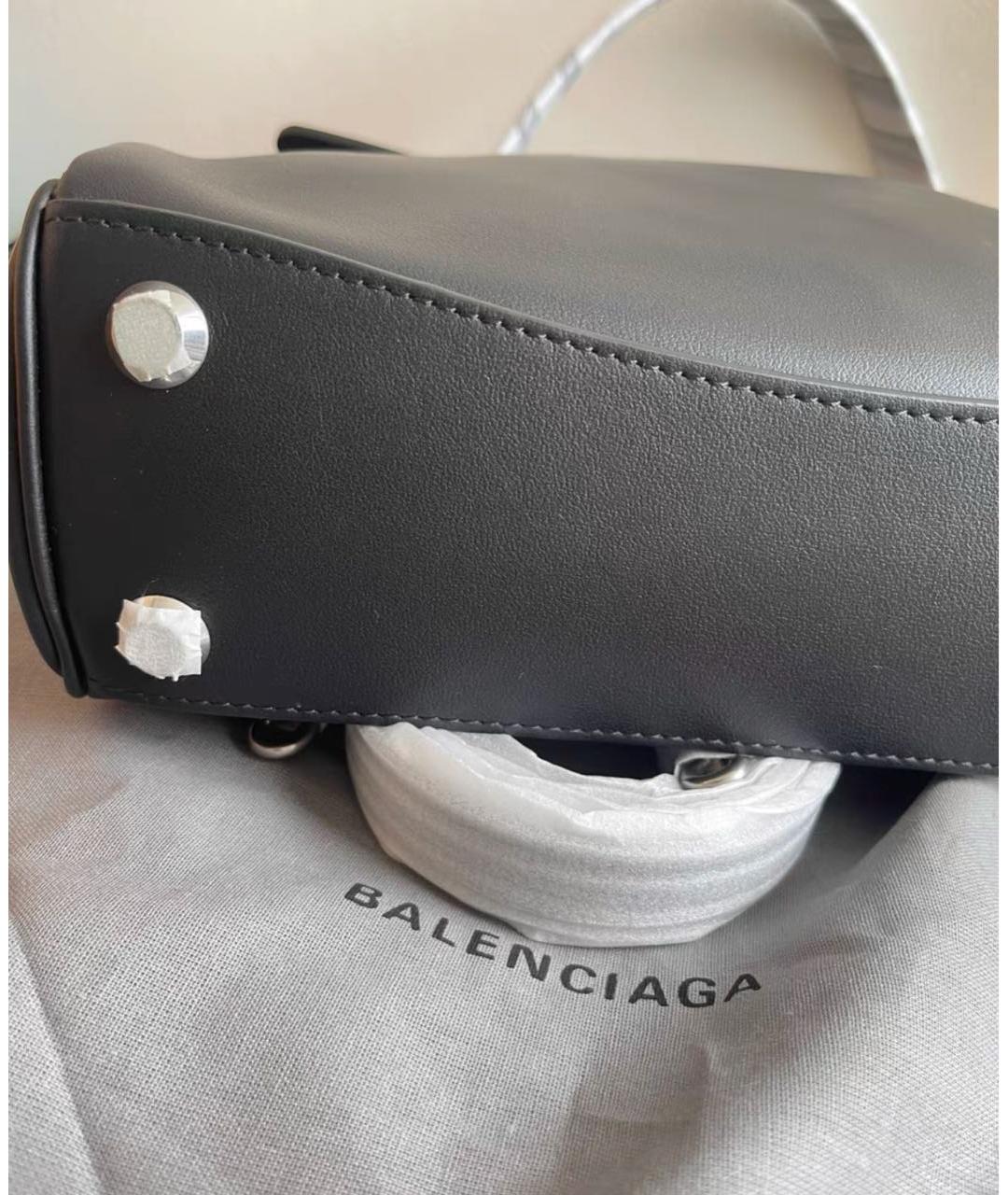 BALENCIAGA Черная кожаная сумка через плечо, фото 4