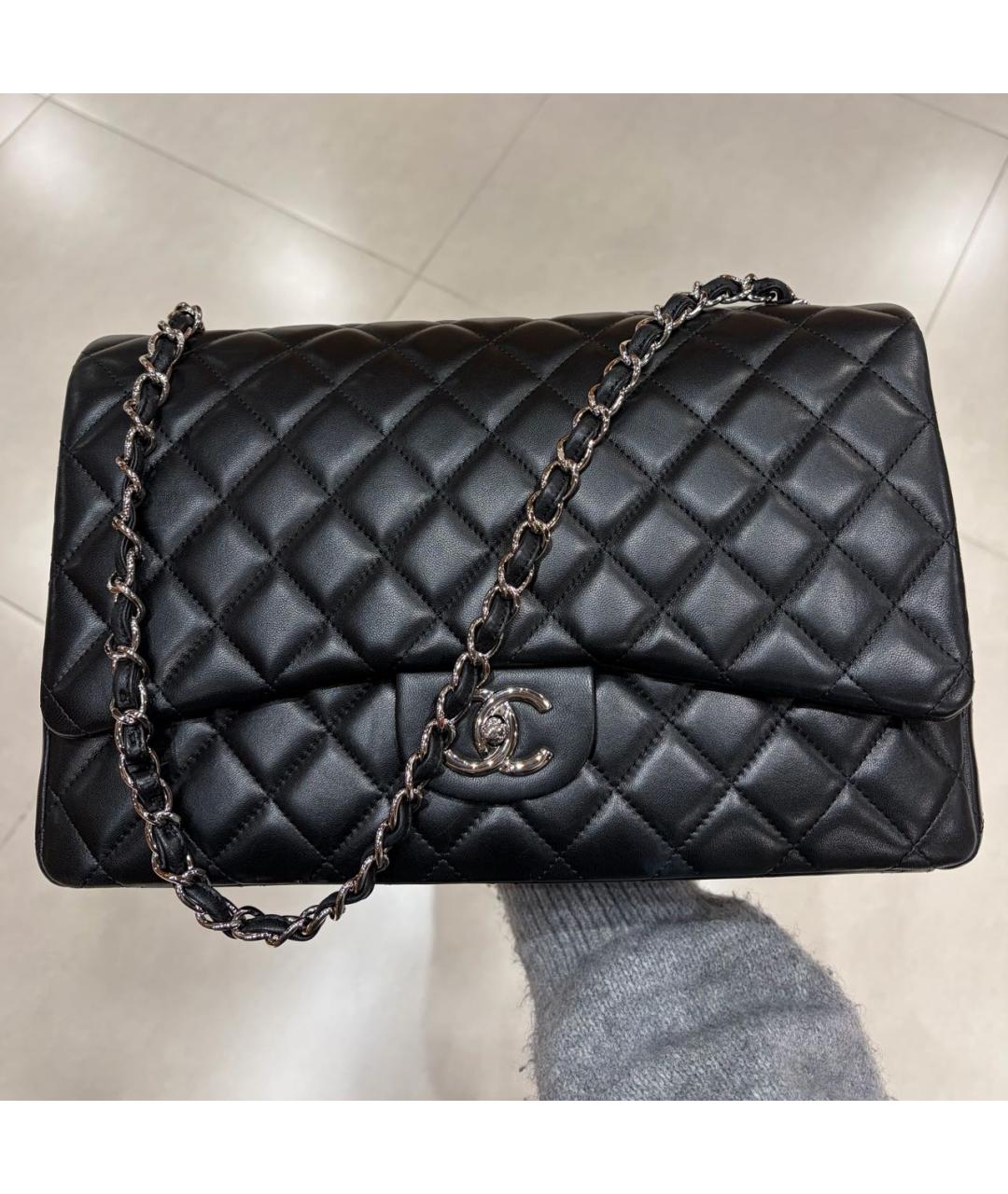 CHANEL Черная кожаная сумка через плечо, фото 2