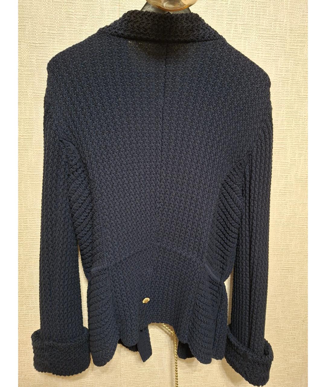 CHANEL Синий хлопковый кардиган, фото 2