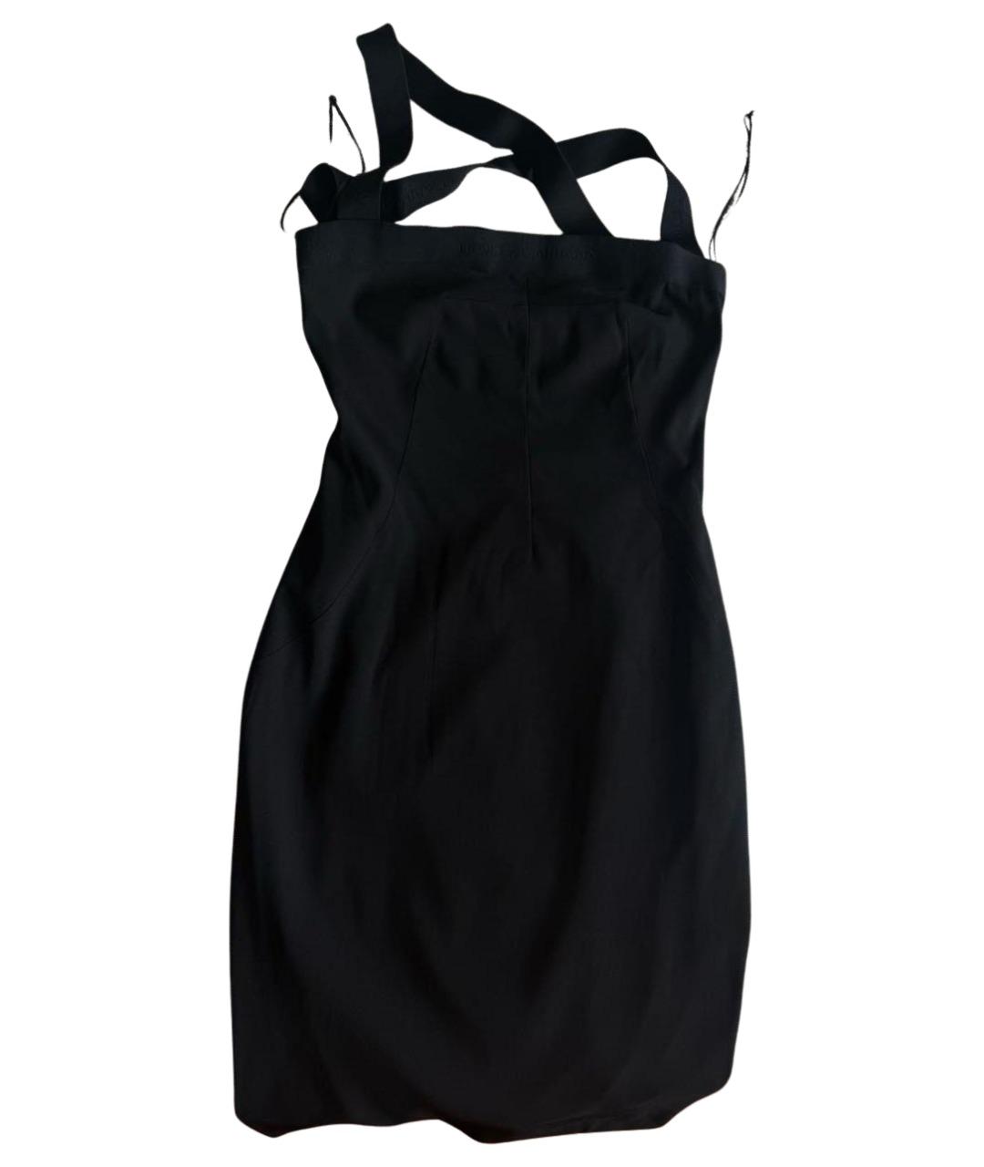 DOLCE&GABBANA Черное вискозное коктейльное платье, фото 1