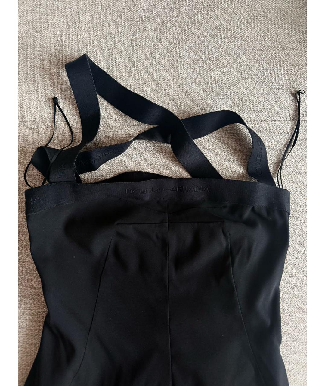 DOLCE&GABBANA Черное вискозное коктейльное платье, фото 2
