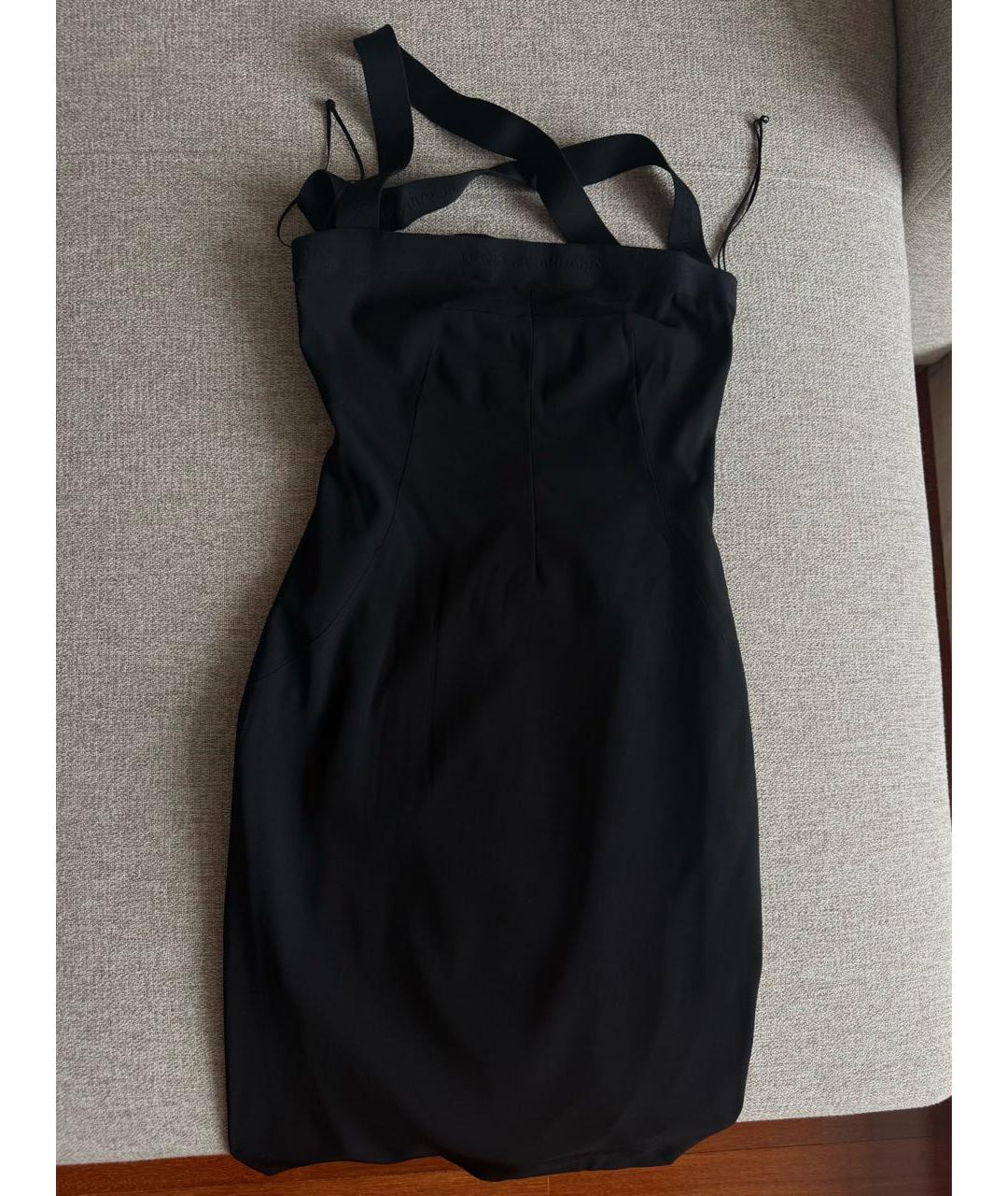 DOLCE&GABBANA Черное вискозное коктейльное платье, фото 6