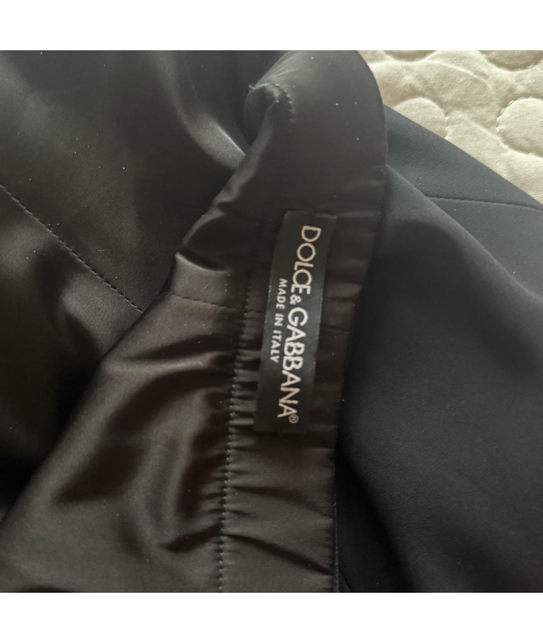 DOLCE&GABBANA Черное вискозное коктейльное платье, фото 3