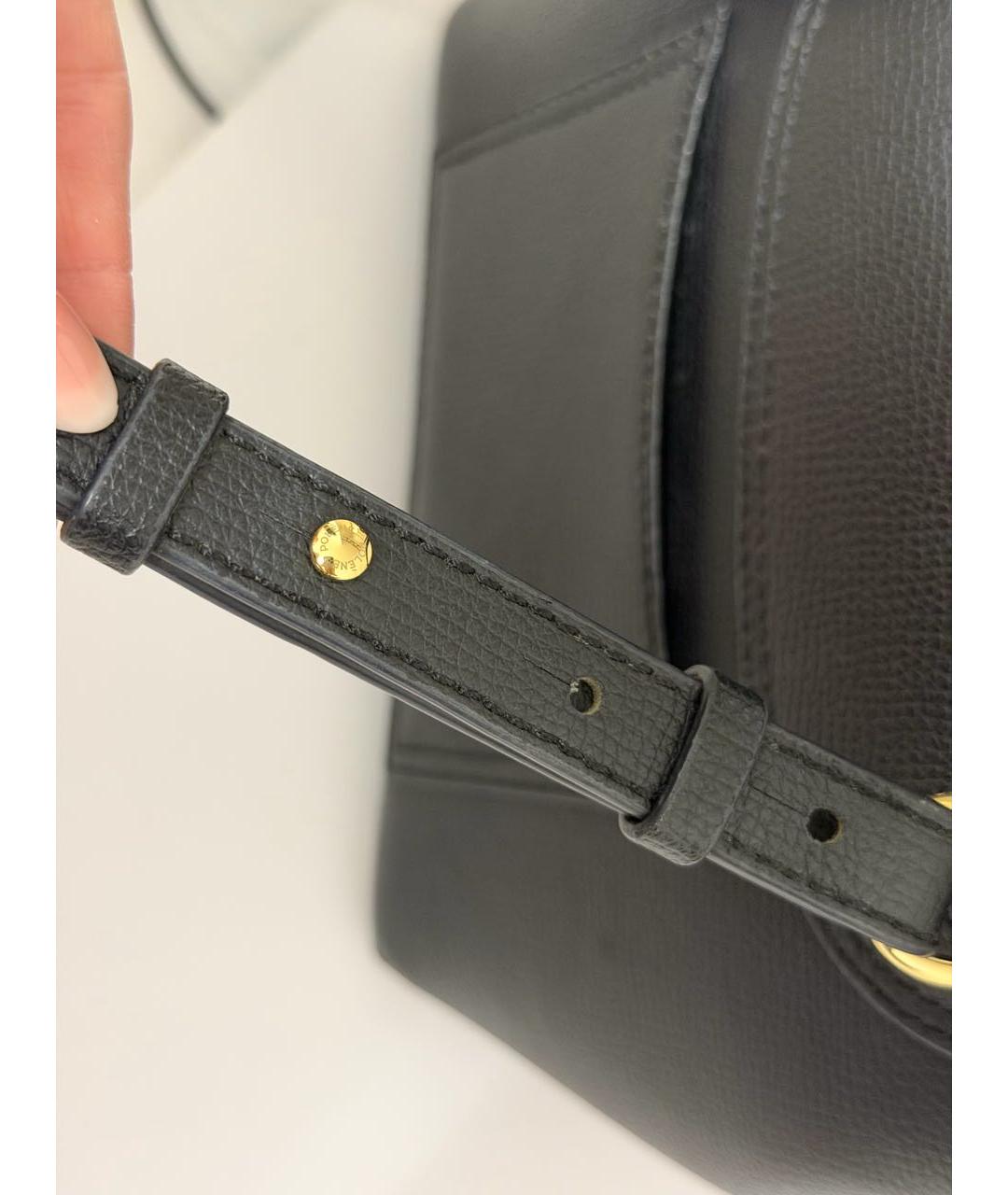 POLENE Черная кожаная сумка через плечо, фото 5