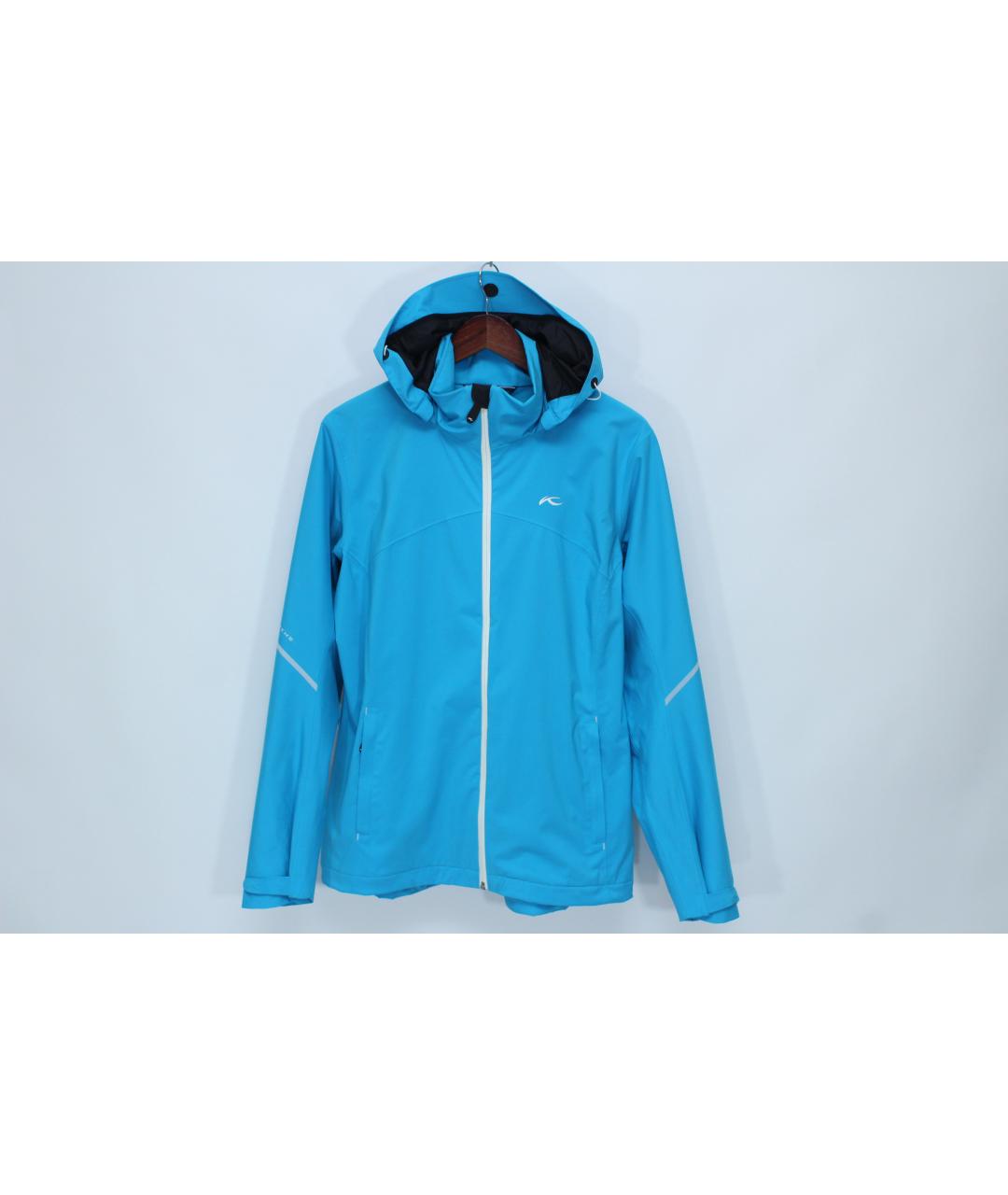 KJUS Голубая полиэстеровая куртка, фото 10