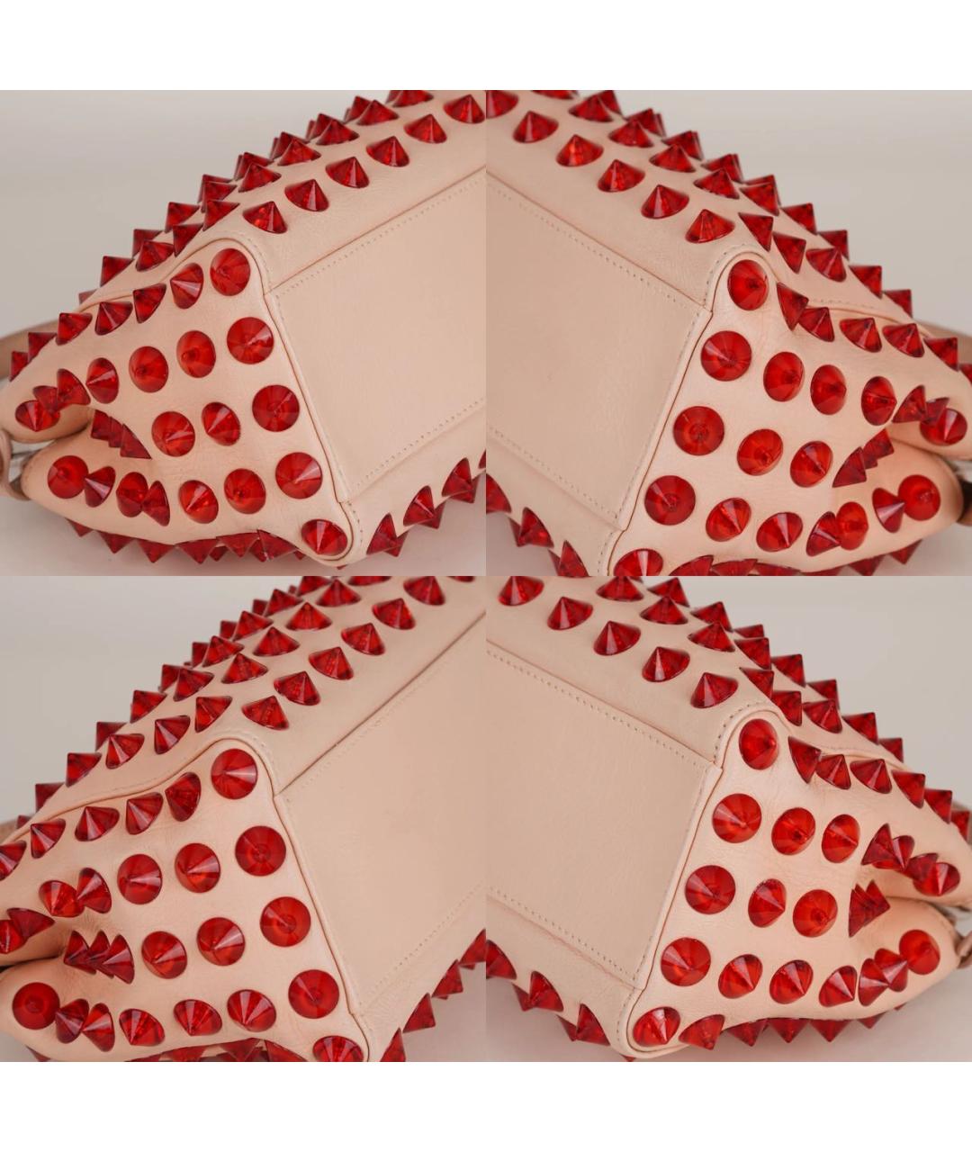 FENDI Бежевая кожаная сумка с короткими ручками, фото 7