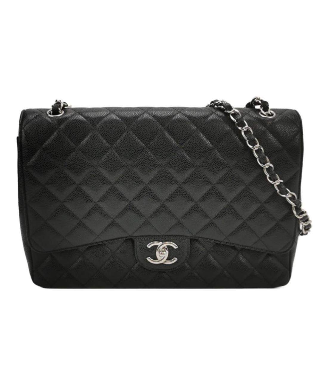 CHANEL Черная кожаная сумка через плечо, фото 1