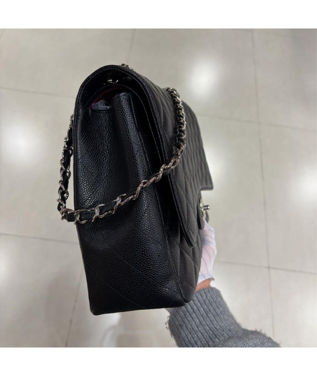 CHANEL Черная кожаная сумка через плечо, фото 3