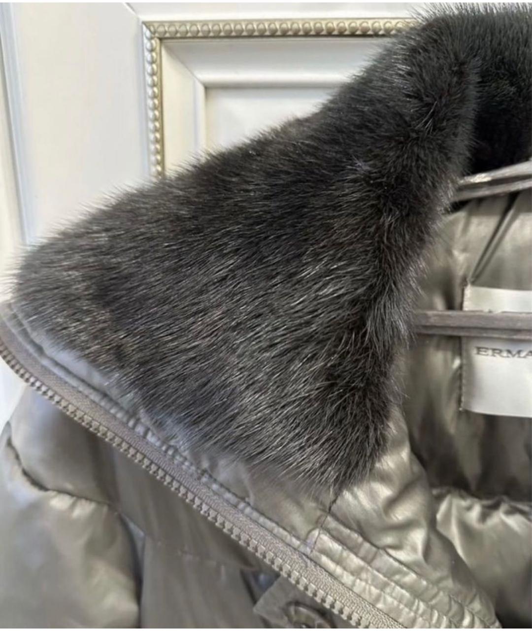 ERMANNO SCERVINO Серый пуховик, фото 4