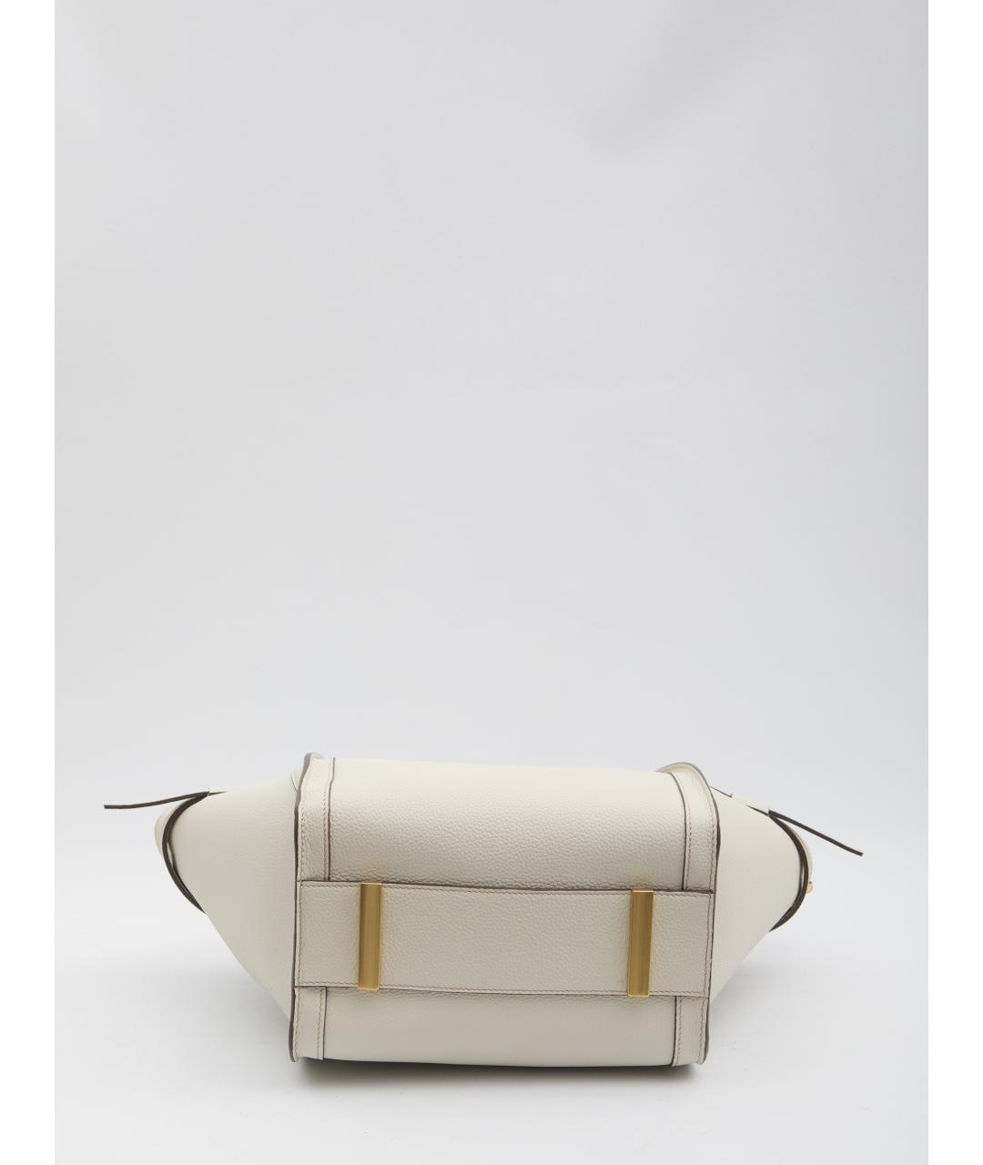 TOD'S Белая кожаная сумка тоут, фото 3