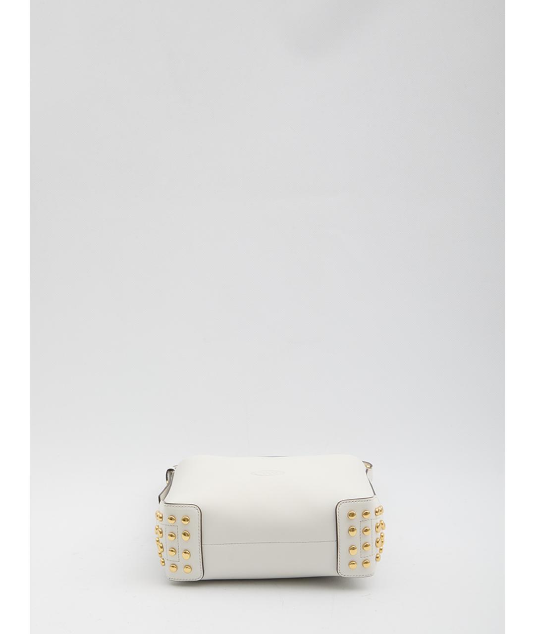 TOD'S Белая кожаная сумка с короткими ручками, фото 3