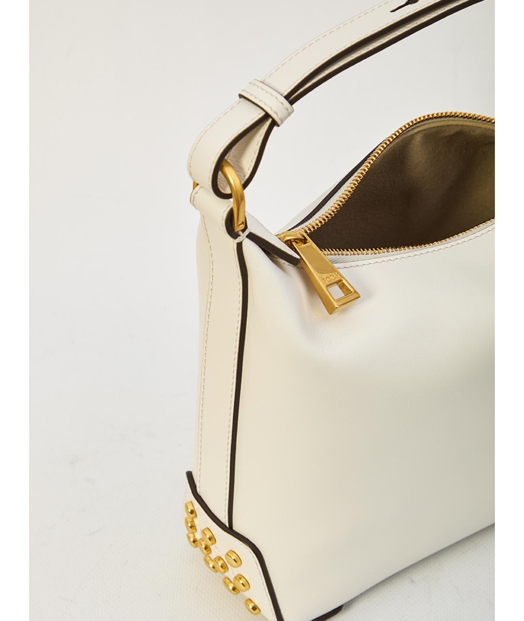 TOD'S Белая кожаная сумка с короткими ручками, фото 4