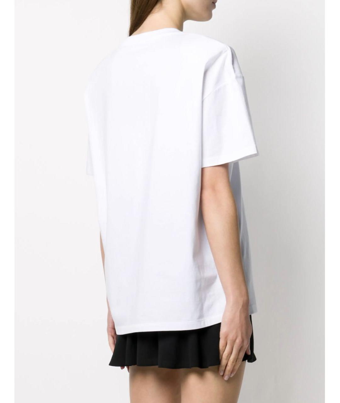 ALESSANDRA RICH Белая хлопковая футболка, фото 2