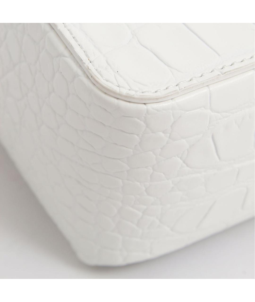 REJINA PYO Белая кожаная сумка с короткими ручками, фото 6