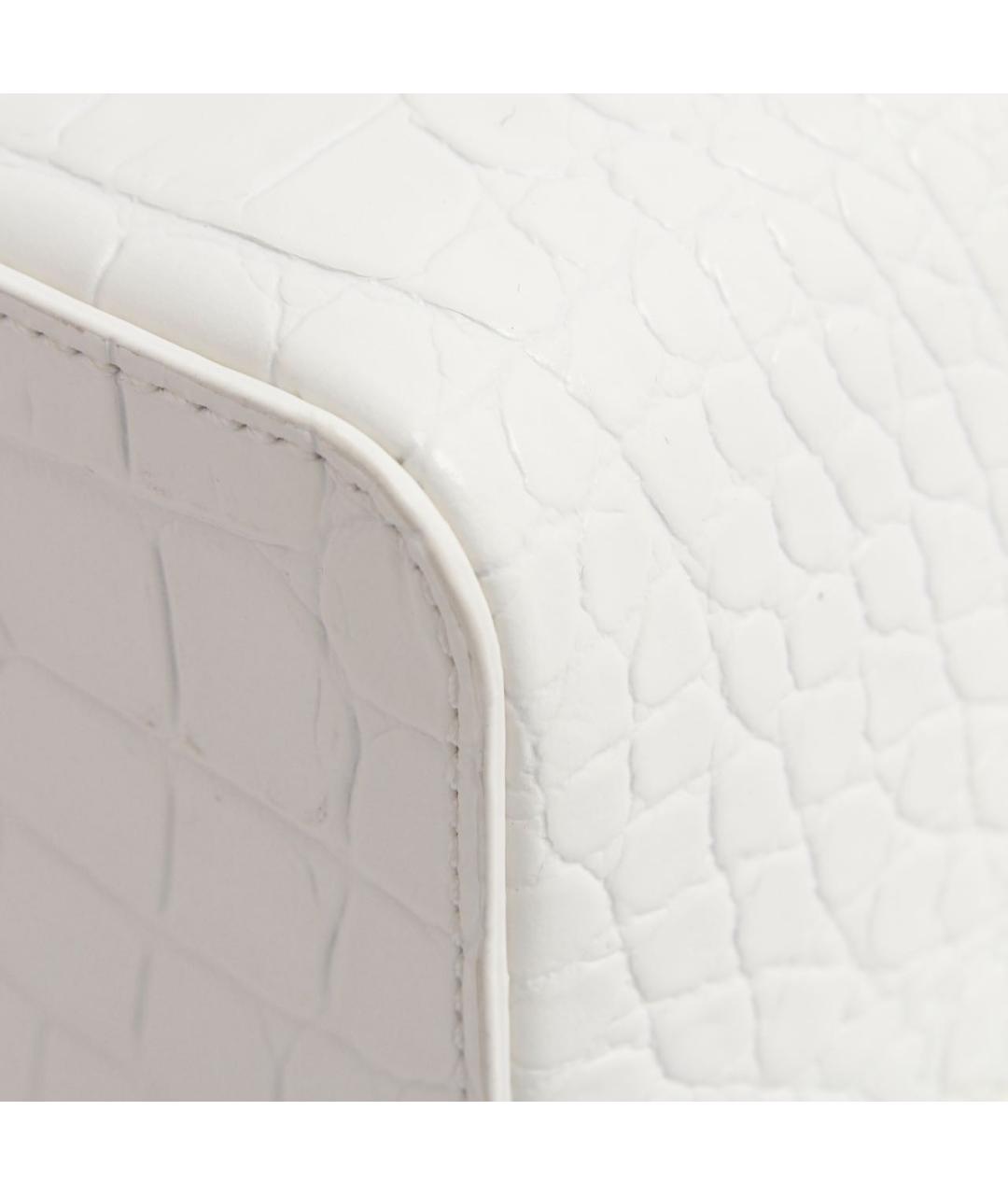 REJINA PYO Белая кожаная сумка с короткими ручками, фото 5