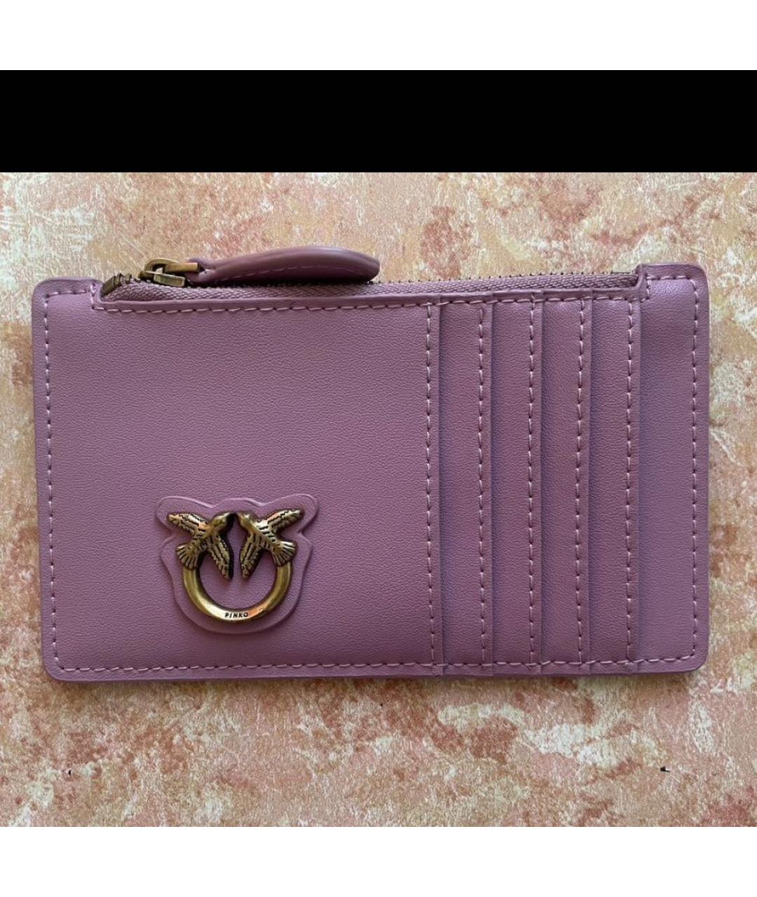 PINKO Розовый кожаный кардхолдер, фото 5