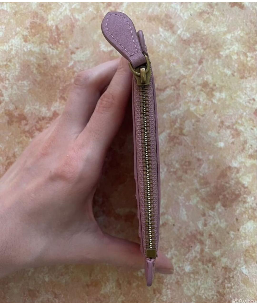 PINKO Розовый кожаный кардхолдер, фото 3