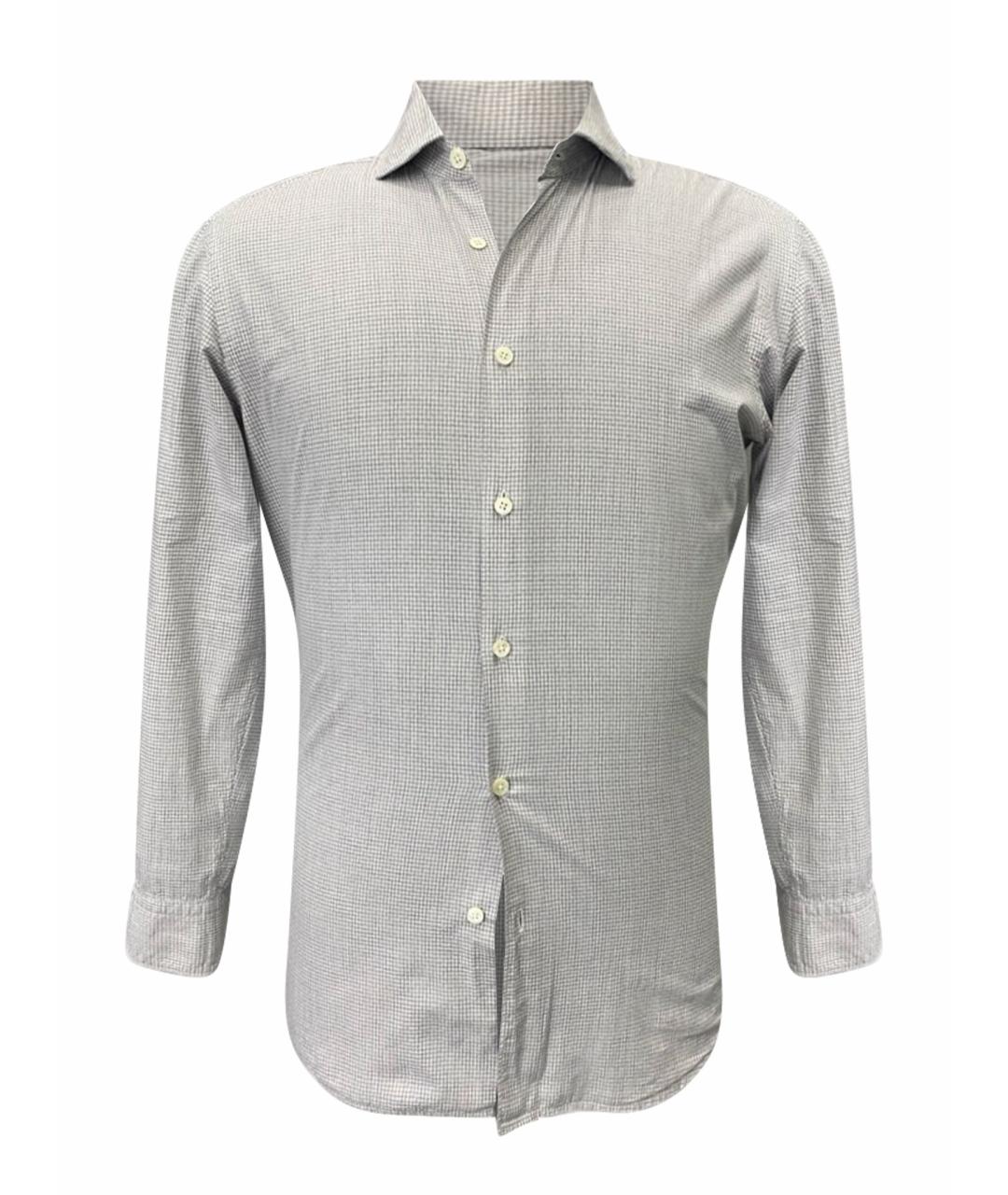 ZEGNA Серая хлопковая классическая рубашка, фото 1