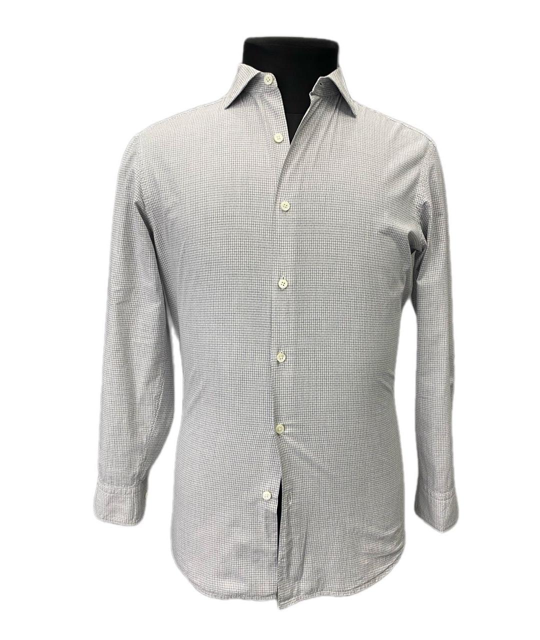 ZEGNA Серая хлопковая классическая рубашка, фото 5