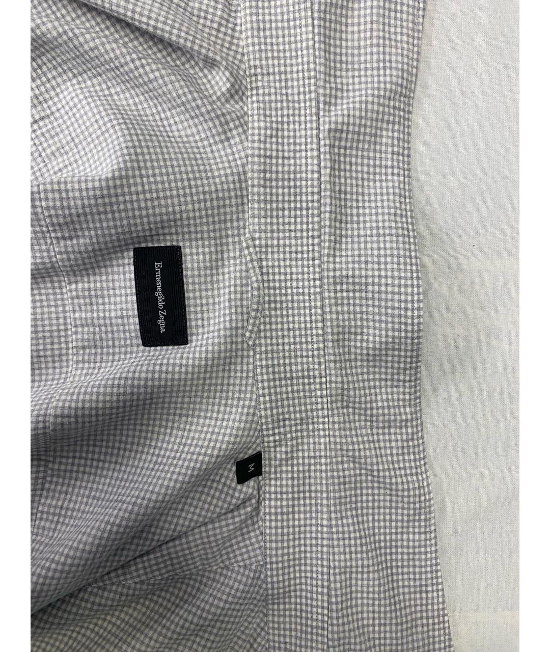 ZEGNA Серая хлопковая классическая рубашка, фото 3
