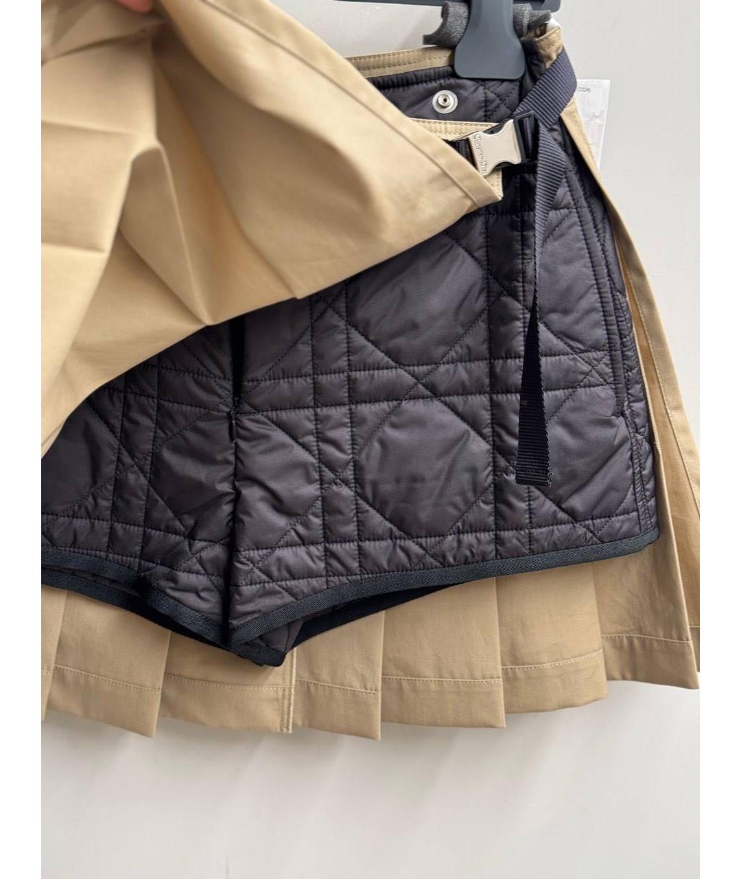 CHRISTIAN DIOR Хаки хлопковая юбка-шорты, фото 2