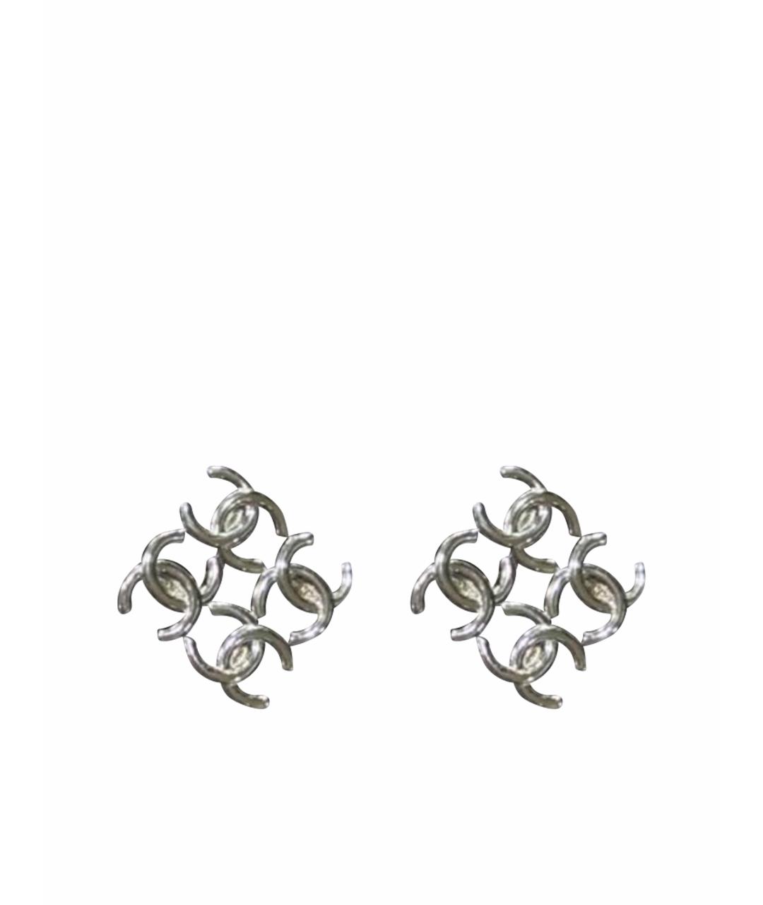 CHANEL Серебряные металлические серьги, фото 1