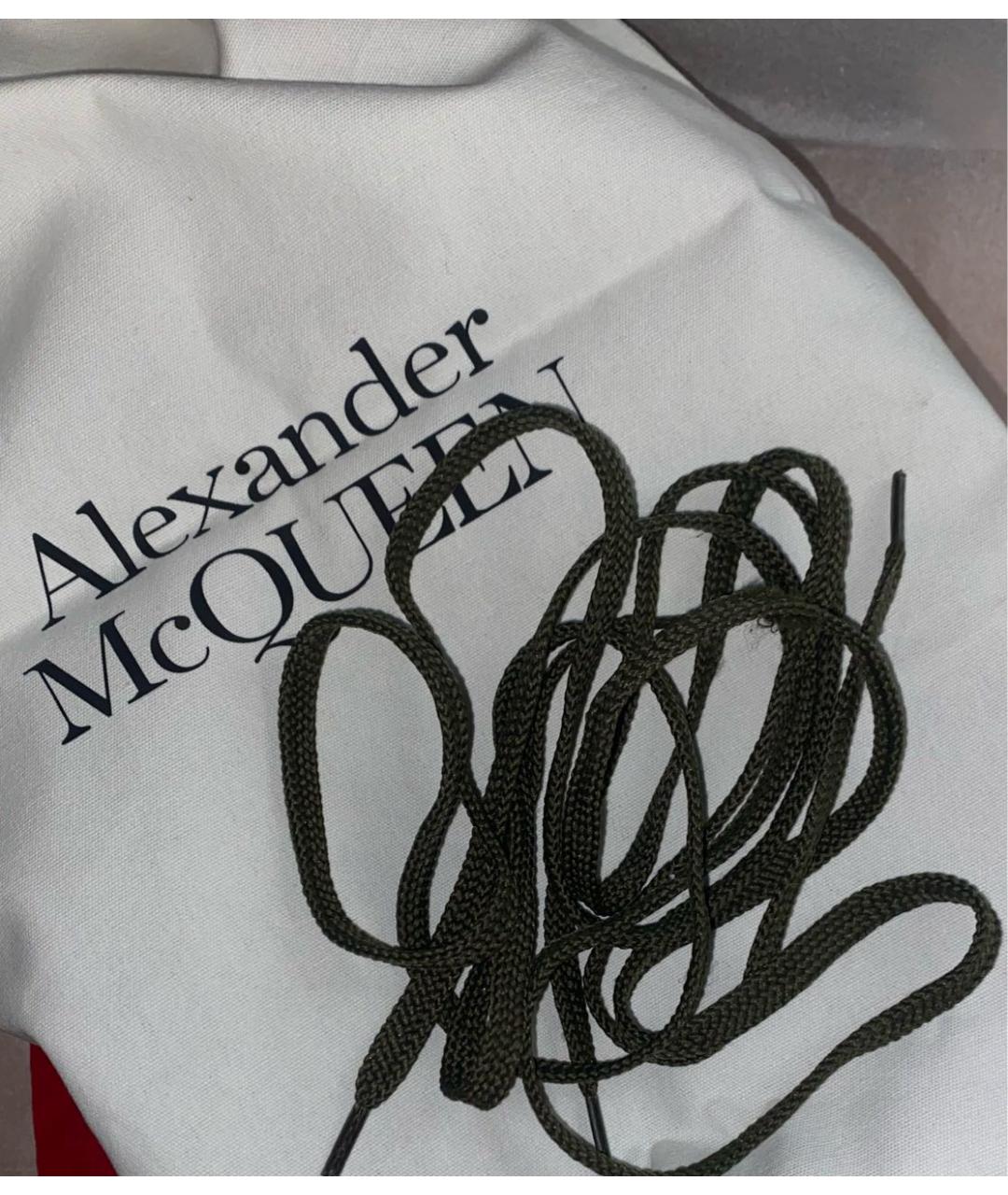 ALEXANDER MCQUEEN Черные текстильные высокие кроссовки / кеды, фото 5