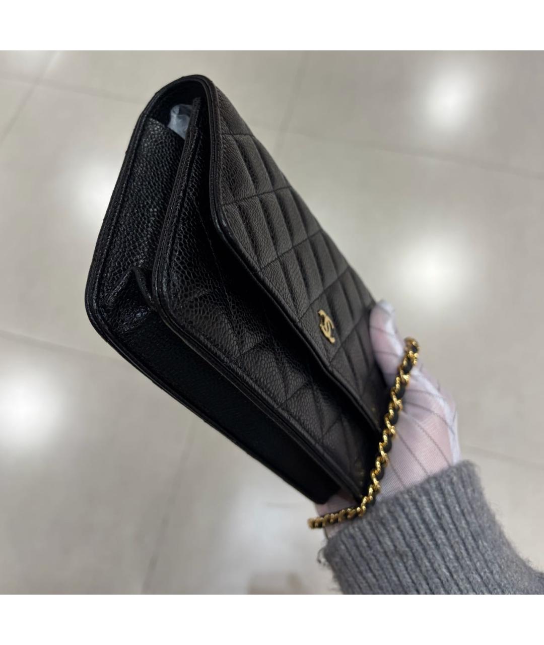 CHANEL Черная кожаная сумка через плечо, фото 3